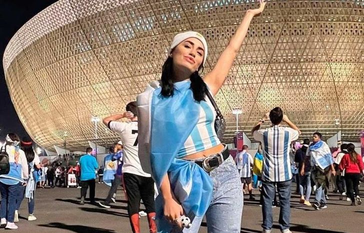 La elegida para cantar el himno argentino.