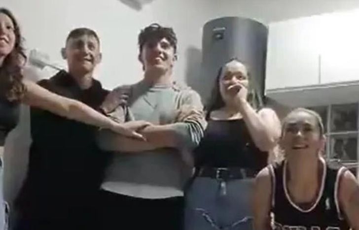 Nicolás Behringer festejó en familia.