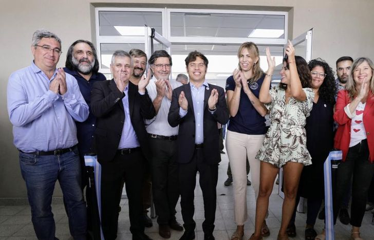 Durante la apertura, con Sileoni y Baradel, entre otros funcionarios.