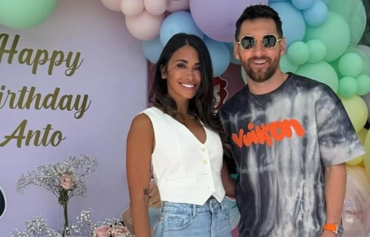 Antonela Roccuzzo y Lionel Messi.