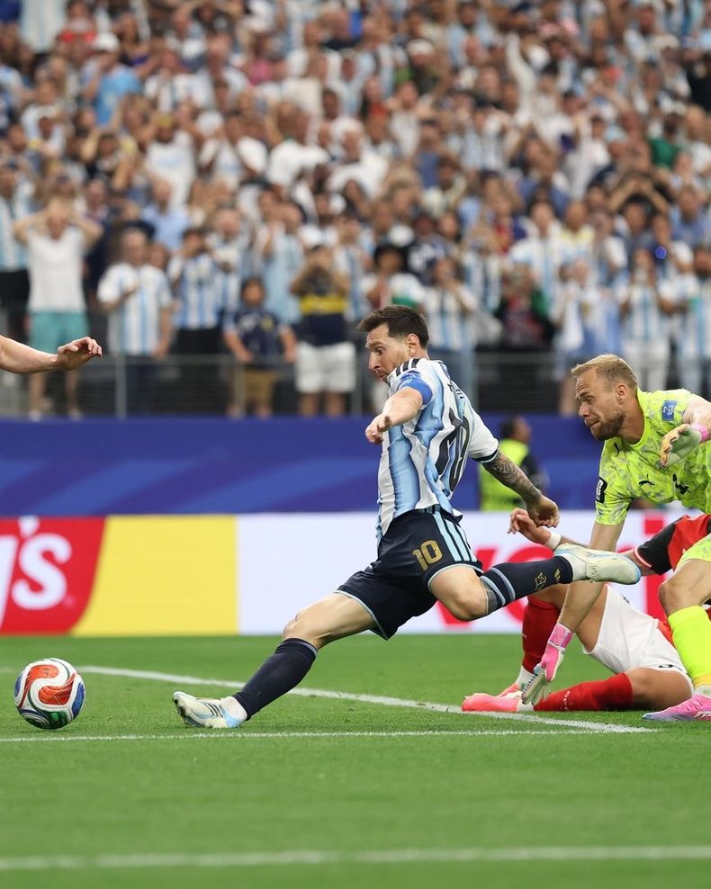 Lionel Messi marcó cinco goles en dos partidos en el Mundial. 