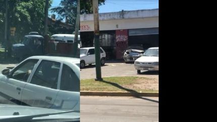 Tres autos fueron afectados por el choque.