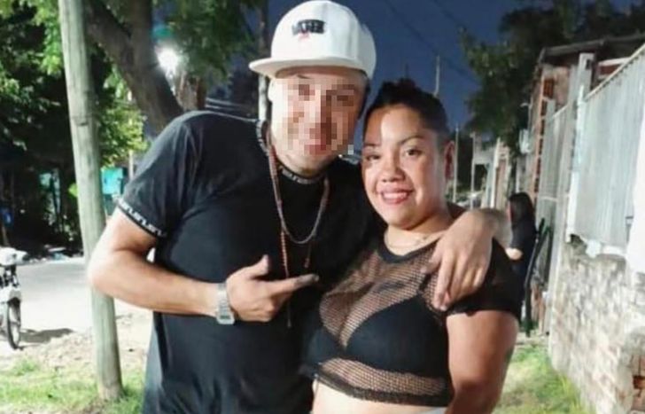 El presunto autor del femicidio, con la víctima.