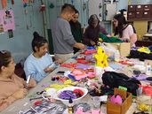 En plena producción.