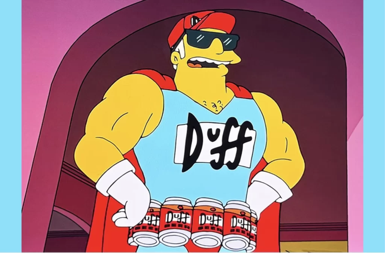 El hombre Duff deja Los Simpson. 