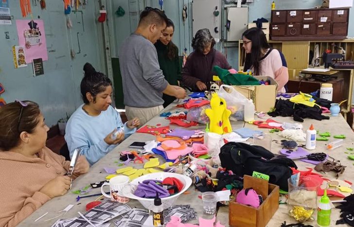 En plena producción.