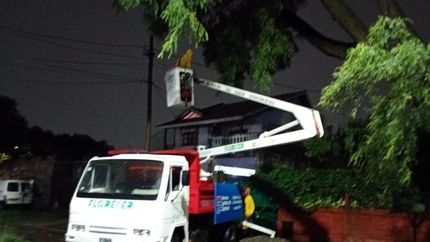 temporal en lomas de zamora: levantaron postes caidos y la voladura de un techo