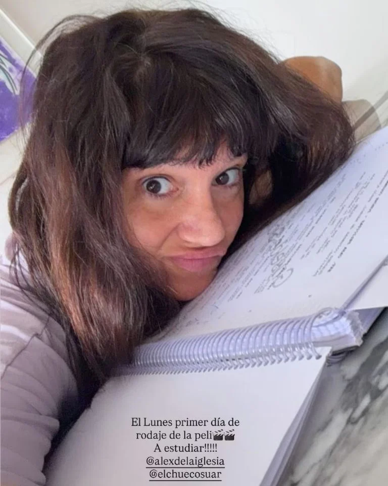 Griselda Siciliani, en pleno rodaje con Adrián Suar. 