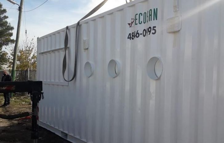 El contenedor fue entregado por Acumar.