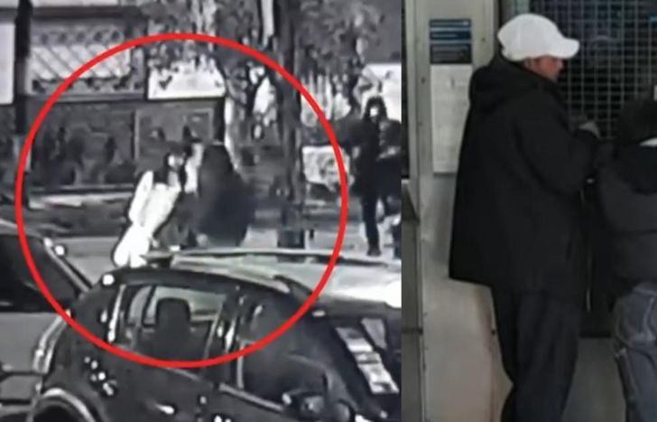 Morena fue captada en varias cámaras de seguridad.