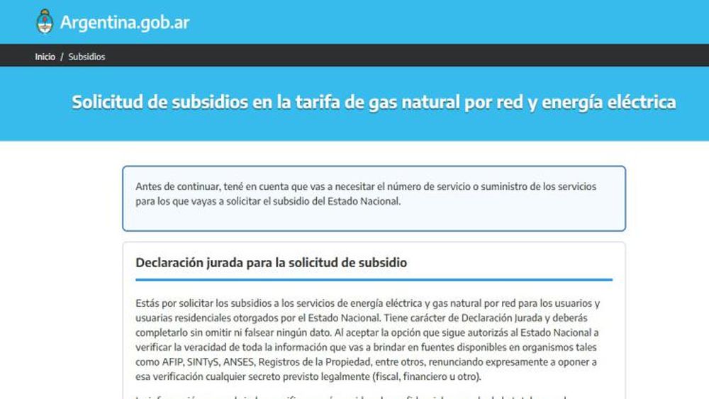 Ya está abierta la inscripción para mantener los subsidios en tarifas de luz y gas.