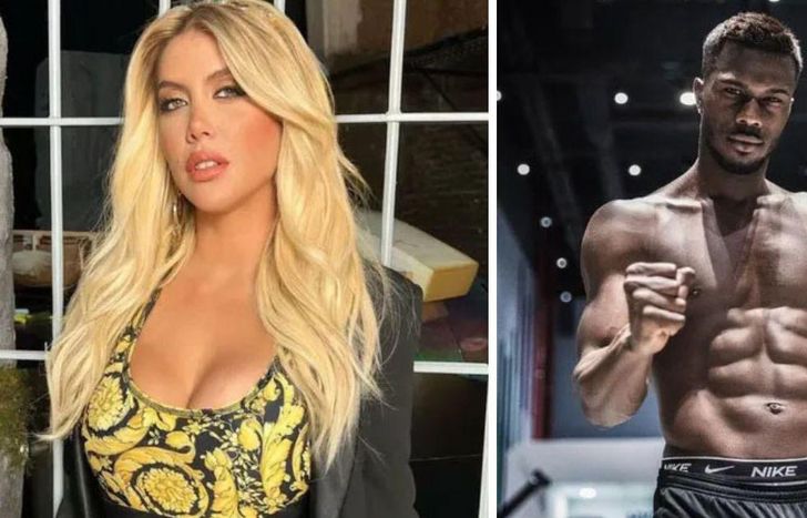 Wanda Nara y Keita Baldé.