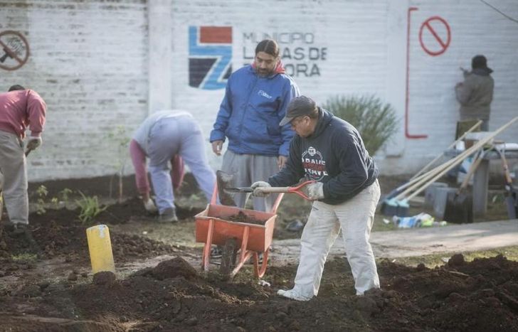 La limpieza es complementada con plantaciones de especies nativas.