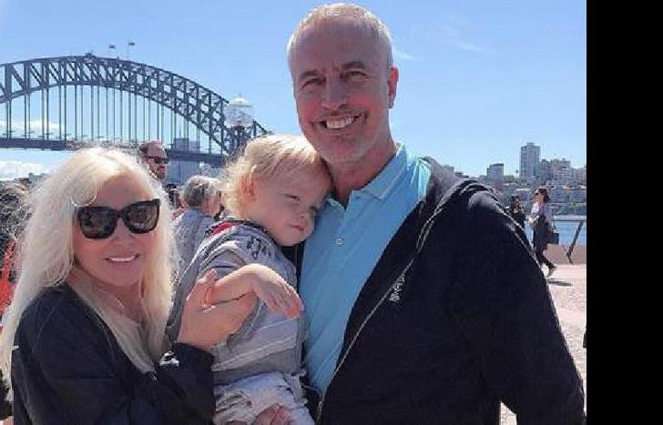 Padre e hijo, con Susana.