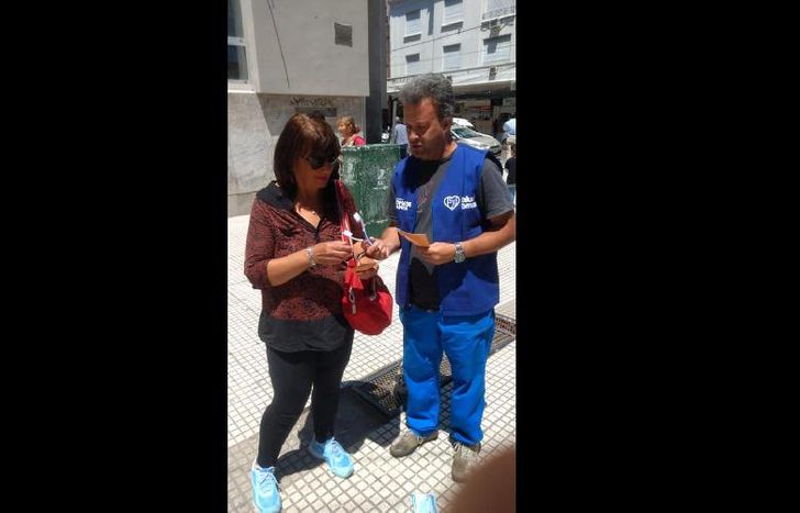 la jornada se hizo en la intersección de laprida con españa.