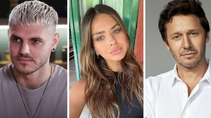 Mauro Icardi, la China Suárez y Benjamín Vicuña.