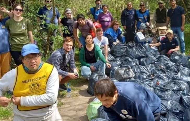 En la jornada del año pasado sacaron 600 kilos de desechos.