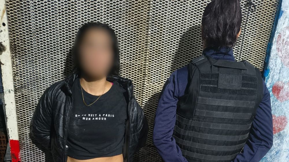La joven detenida por la Policía.