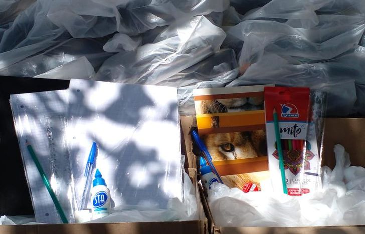 El año pasado también entregaron kits a los chicos del mismo comedor.