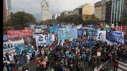 El obelisco fue uno de los epicentros de la protesta.