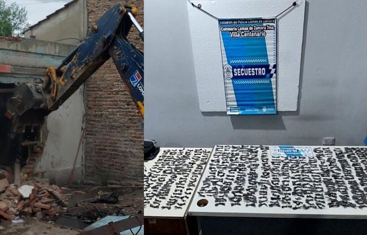 Tras el allanamiento, el lugar fue destruido.