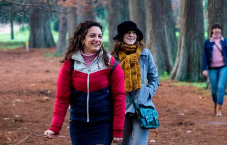 Las protagonistas, en escena.