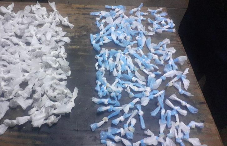 Drogas incautadas a los tres detenidos.