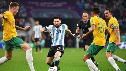 Messi, figura en el triunfo argentino.