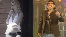 Wanda Nara y Diego Maradona.&nbsp;