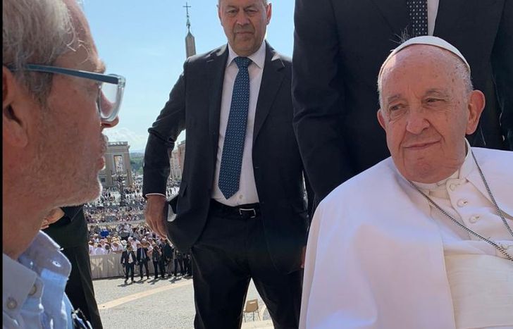 El momento del encuentro, el cual fue emotivo.