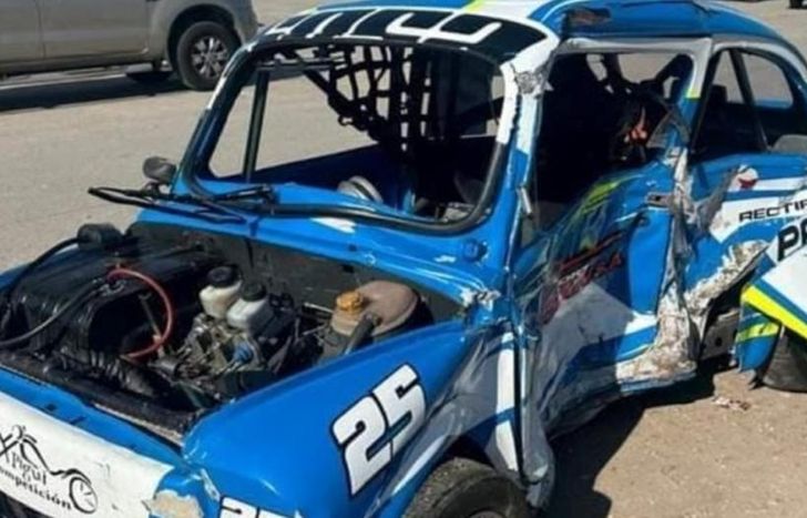 Así quedó el auto tras el impacto.