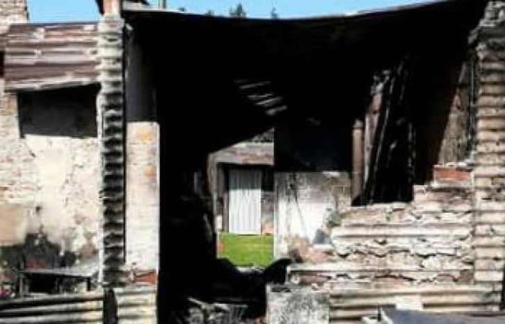 Así quedó la vivienda.