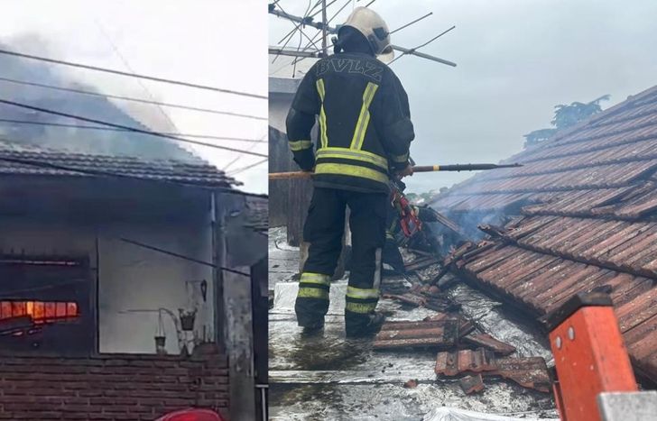 La casa quedó destruida.