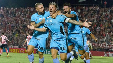 El delantero marcó su primer gol en Temperley. El delantero marcó su primer gol en Temperley.