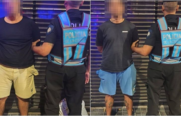 Los dos detenidos por el robo al taxista.