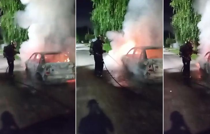 Una dotación de Bomberos asistió al lugar.