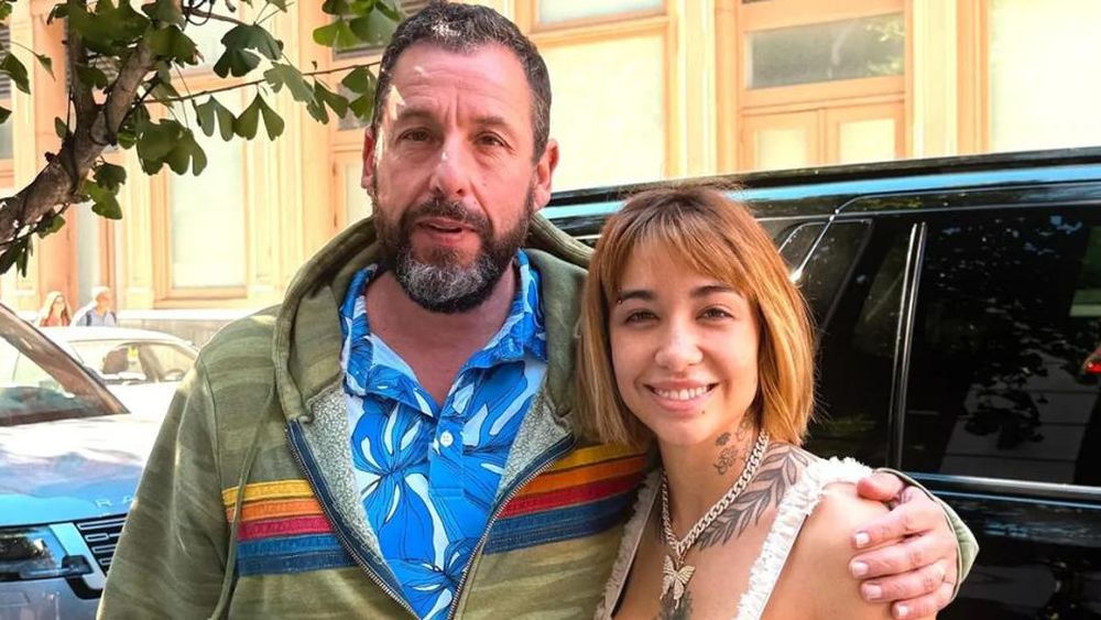 María y su ídolo.