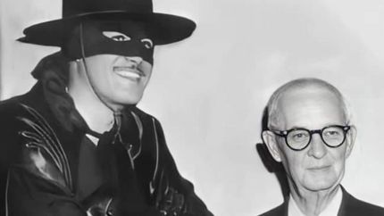 El autor y el protagonista de El Zorro.