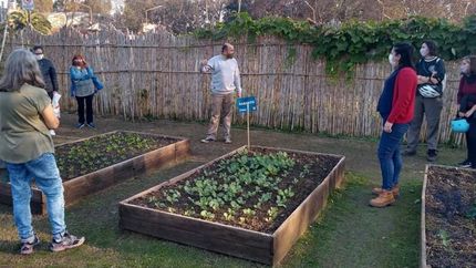 Conocieron la huerta del Parque de Lomas.