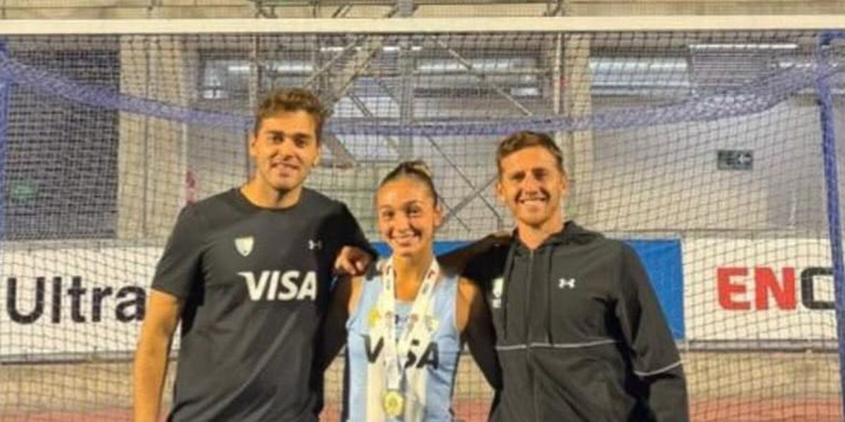 Martins, Di Santo y Vila, de Lomas Athletic, campeones en Chile.