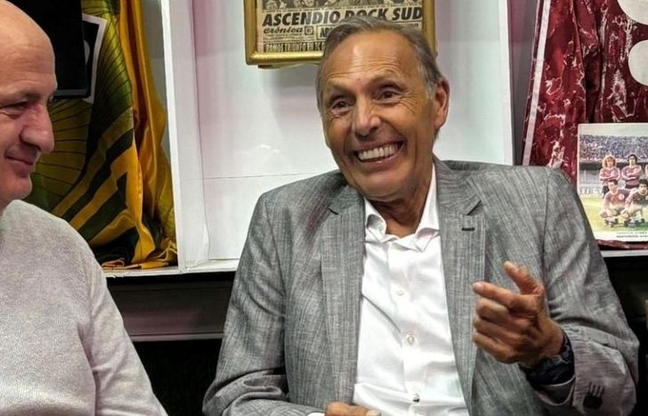 Los Russo, Miguel y Nicolás en el homenaje.