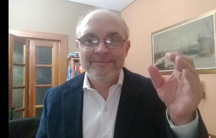 Mariano Ulicki, secretario del Rotary Club de Lomas Este, tuvo el honor de conocer a Enrique Febbraro.