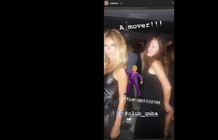 La blonda posteó sobre su salida nocturna.