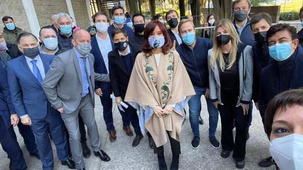 Durante un encuentro de Cristina con candidatos de la tercera.