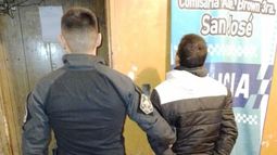 El joven condenado, al momento de su detención.