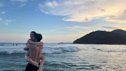 Lali Espósito y Pedro Rosemblat, en Brasil.&nbsp;