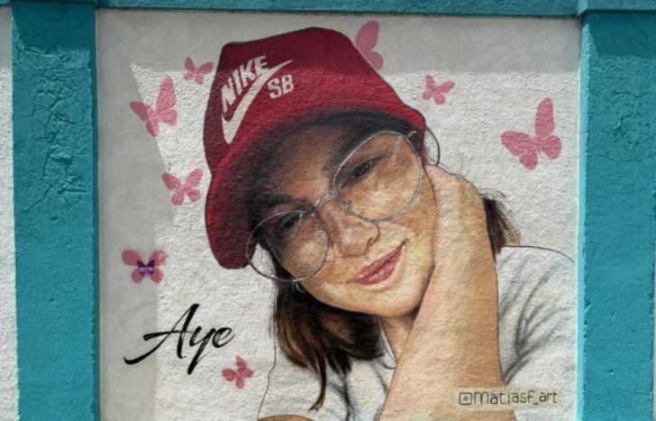 Inauguraron un mural en homenaje a Ayelén Delgado en Temperley.