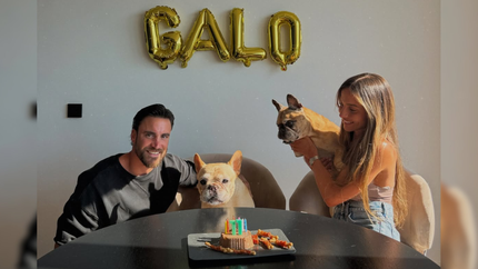 Nicolás Tagliafico y Carolina Calvagni, de festejo.&nbsp;