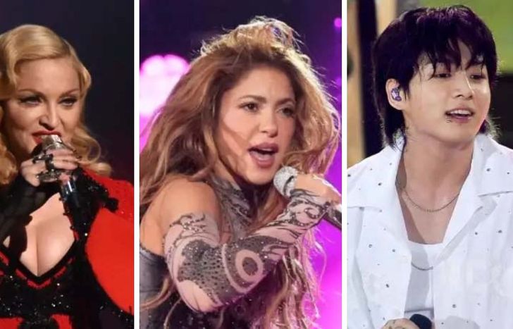 Madonna, Shakira y BTS.&nbsp;
