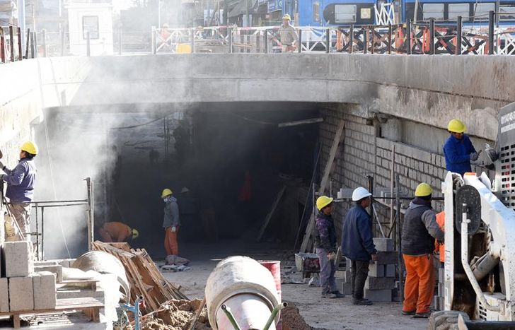 los trabajos se enfocan en el revestimiento del túnel.